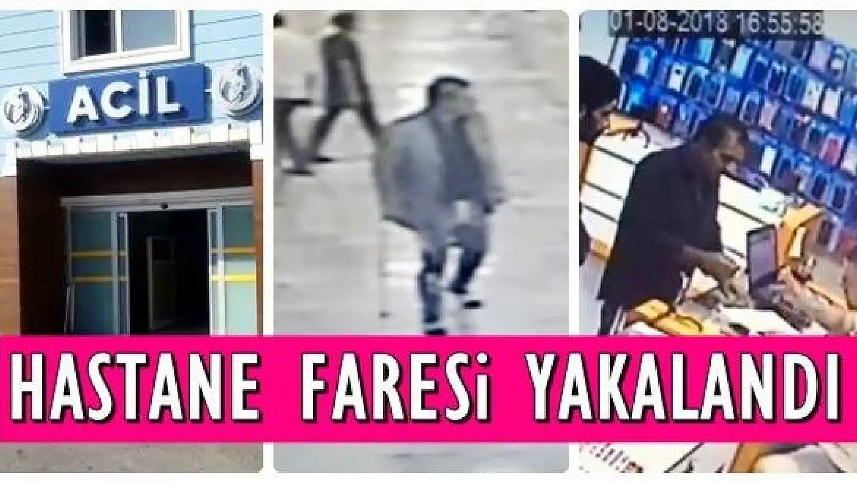 Bastonlu Hastane faresi kıskıvrak yakalandı