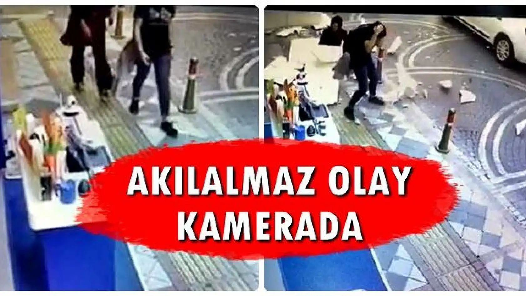 Binadan kopan parçalar Üzerlerine böyle düştü