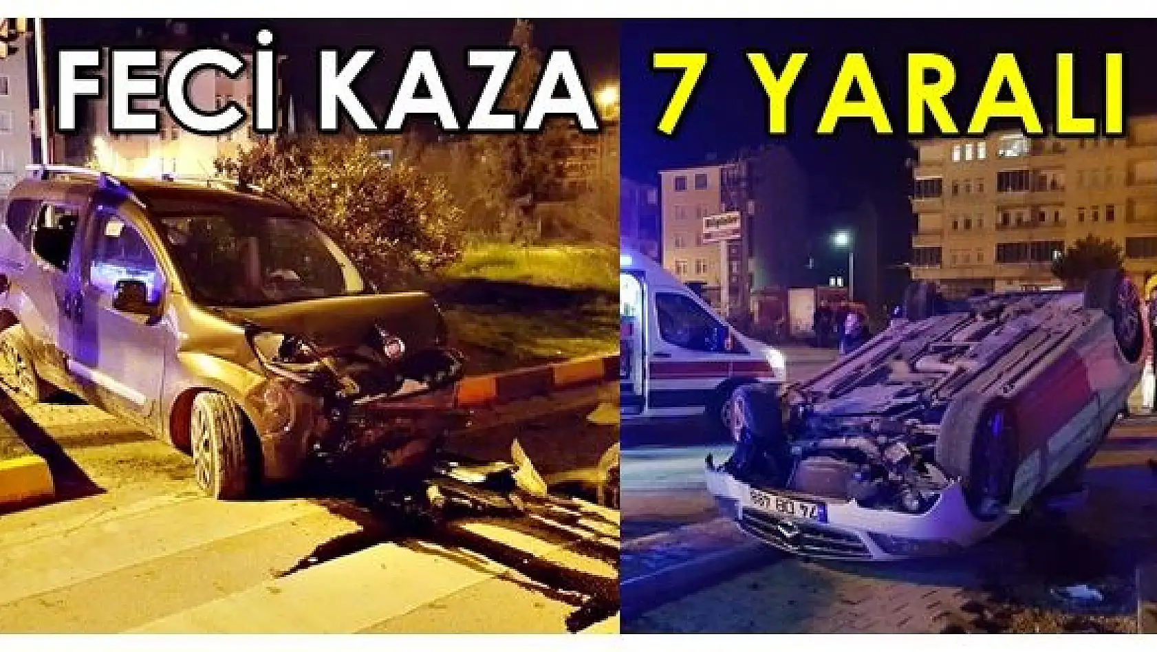 Çatmaca Işıklı kavşakta feci kaza, 7 yaralı