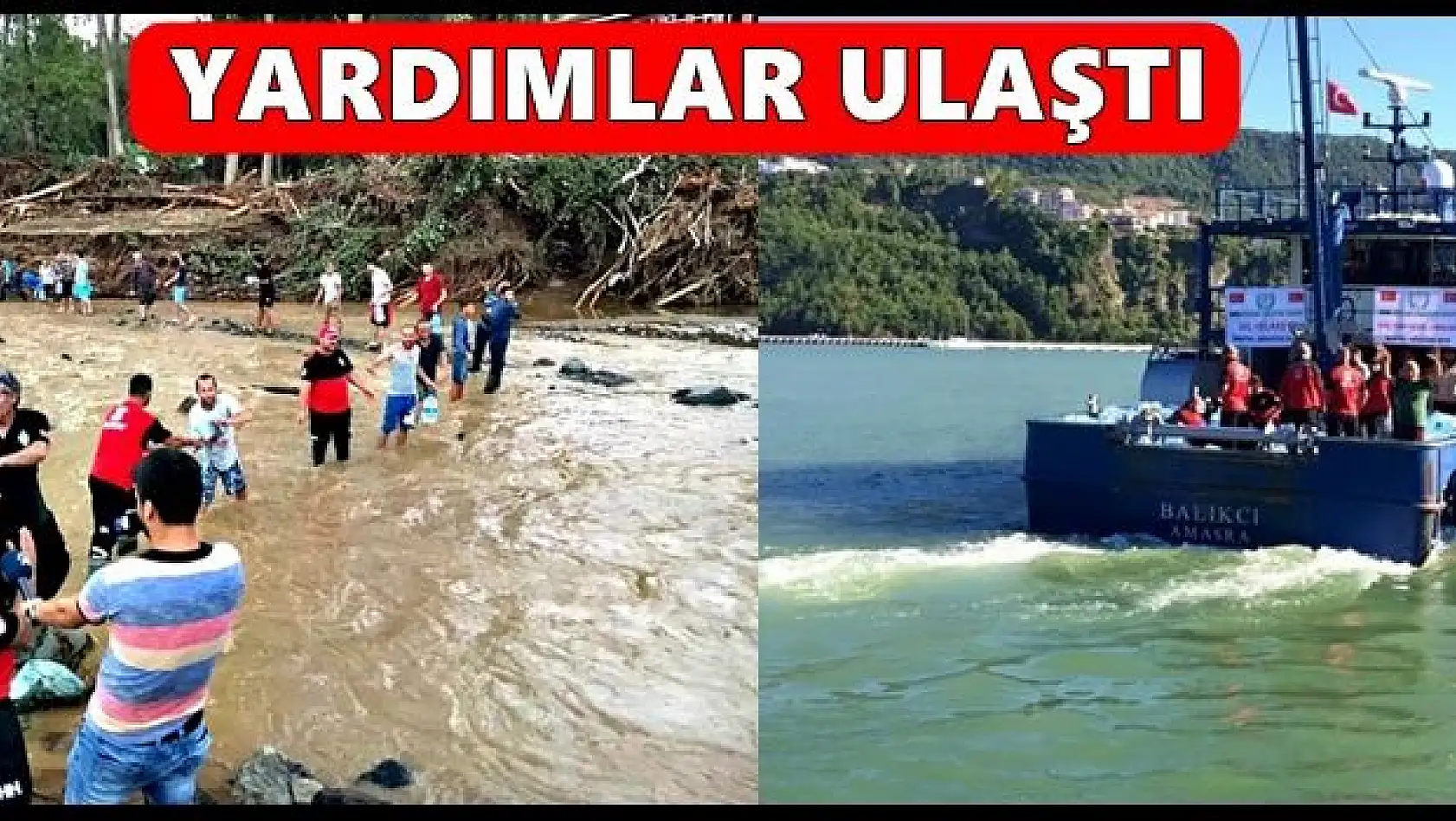 Kurucaşile'ye tekne ile yardım gönderildi