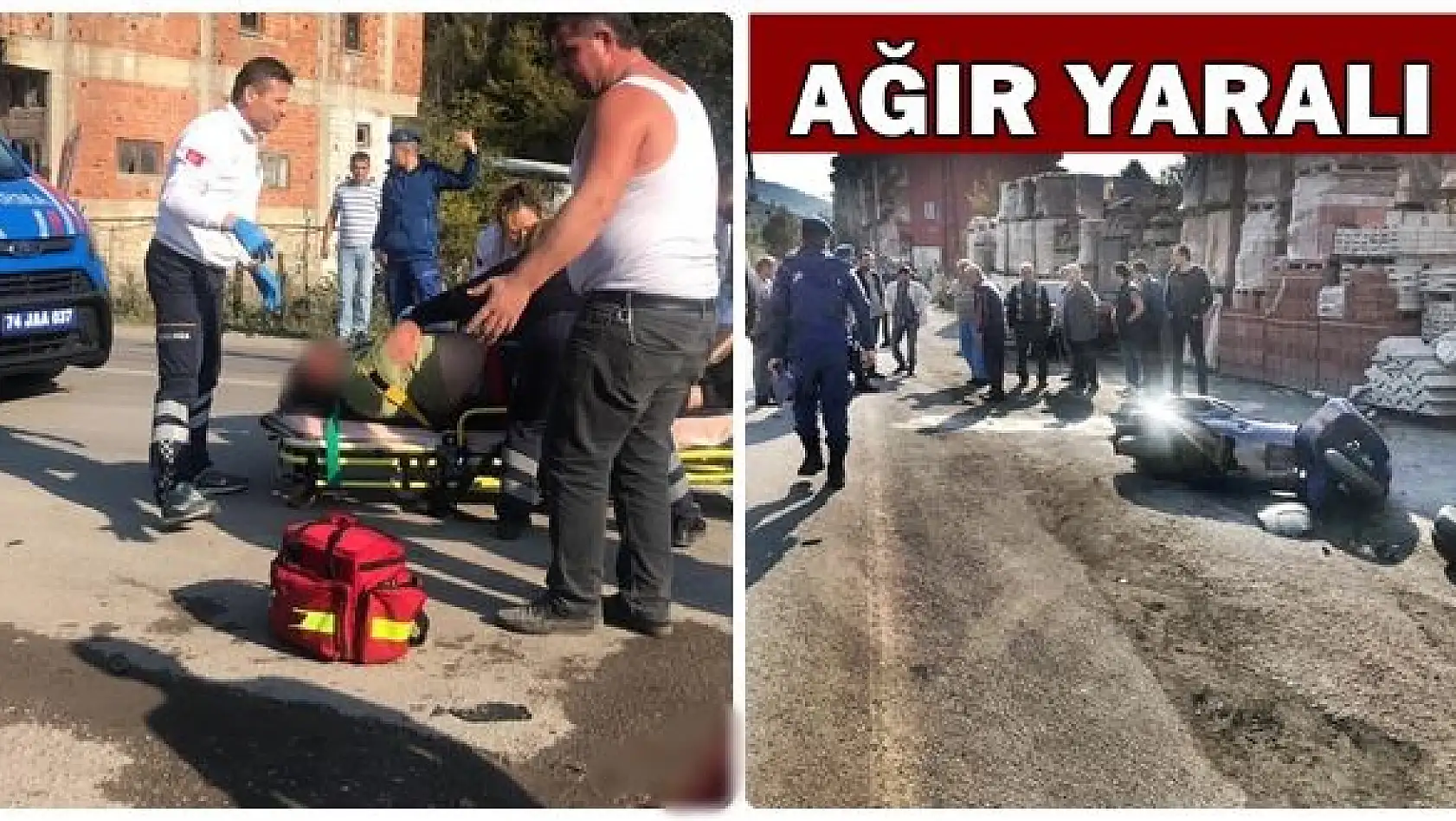  Motosiklet sürücü ağır şekilde yaralandı