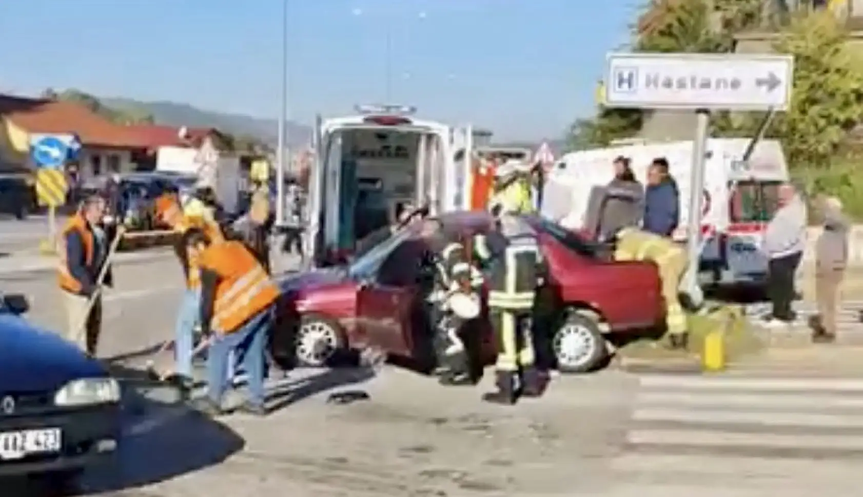 Hastane altında kaza