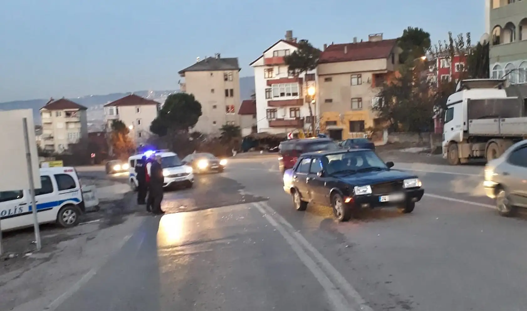 Çevre yolunda yayaya araba çarptı