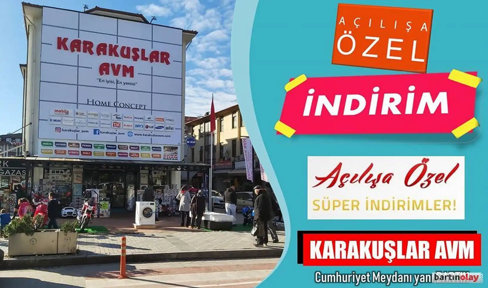 Evinizin tüm ihtiyaçları Karakuşlar AVM'de