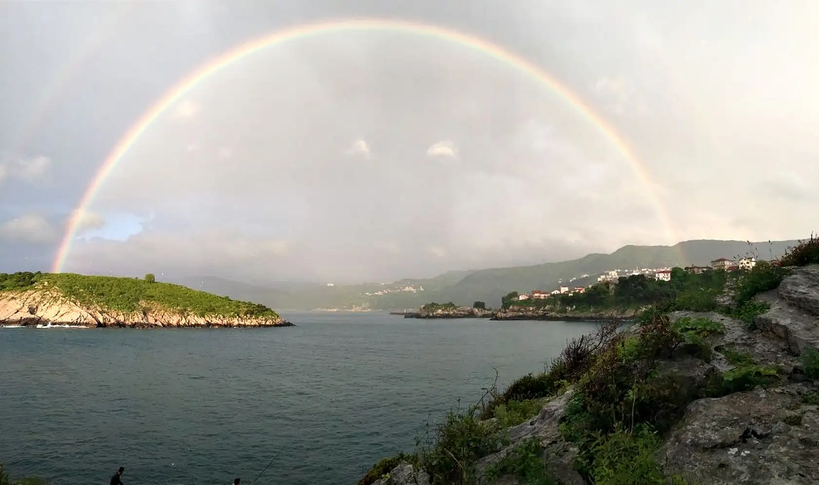 Amasra'da Eşsiz Gökkuşağı Manzarası