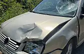 Motosiklet sürücüsü ölümden döndü
