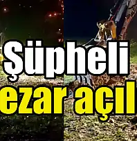 Açılan Şüpheli mezarda şok manzara