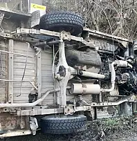 Kontrolden çıkarak devrildi