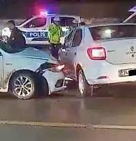 Orduyeri köprüsü altında kaza