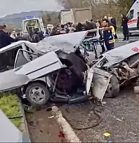 Otomobil hurdaya döndü: 1 ölü, 2 yaralı