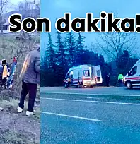 Otomobil şarampole devrildi