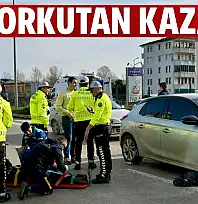 Otomobil yayaya çarptı