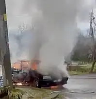 Park halindeyken alev aldı