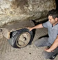 Patlak lastik onu durduramadı