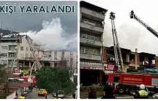 5 katlı binanın çatısında yangın 