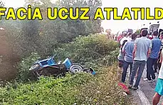 Amasra'da 13 kişinin bindiği pat pat devrildi