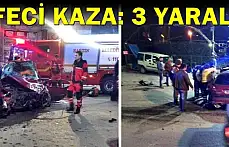 Aşırı hız ve alkol kazaya yol açtı, 3 yaralı