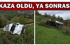 Baba oğul uçuruma yuvarlandı