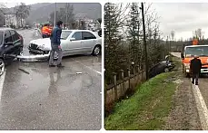 Bartın Abdipaşa yolunda 2 kaza