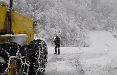 Bartın'da beklenen kar etkisini gösterdi