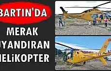 Bartın'da merak uyandıran helikopter