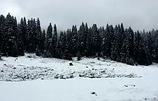 Bartın'da Yaylalara İlk Kar Yağdı