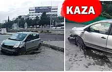 Çatmaca'da kaza, yoldan çıktı