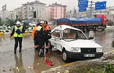 Çatmaca kavşağında feci kaza