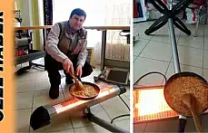 Elektrikli ısıtıcıda menemen keyfi