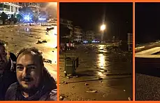 İnkumu'nda dalgalar yola kadar taştı