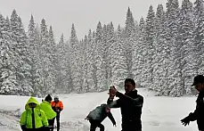 Karla kaplı Gezen yaylasında tatbikat
