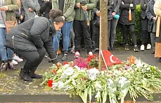 Kaza yerinde hüzünlü tören