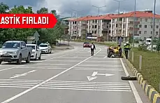 Kazada lastik fırladı