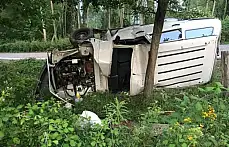 Kontrolden çıkan Toros takla attı