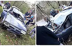 Kumluca'da otomobil takla attı