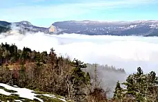 Küre Dağlarında büyüleyici kış manzaraları