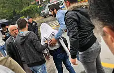 Meslek lisesi önünde kaza