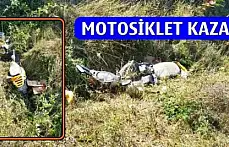 Motosiklet devrildi, 2 yaralı