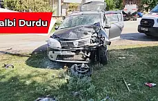 Motosiklet sürücüsünün kalbi durdu