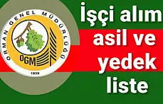 OGM işçi alımı kura listesi