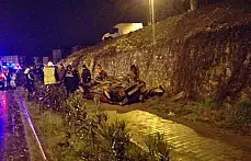 Otomobil alt yola devrildi, 1 ölü