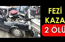 Otomobil bariyerlere çarptı, 2 ölü 
