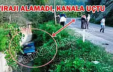 OTOMOBİL SU KANALINA UÇTU: 2 YARALI