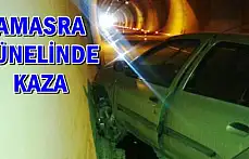 Otomobil Tünel içinde duvara çarptı
