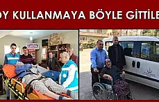 Sedye ve tekerlekli sandalyede oy kullandılar