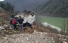 Takla attı, uçurumun kenarında kaldı