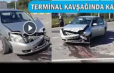 Terminal kavşağında kaza