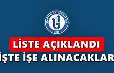 Üniversiteye alınacak işçilerin listesi