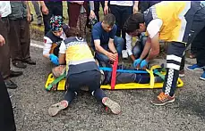 Yaşlı kadına otomobil çarptı