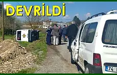 Yolcu minibüsü devrildi!!!